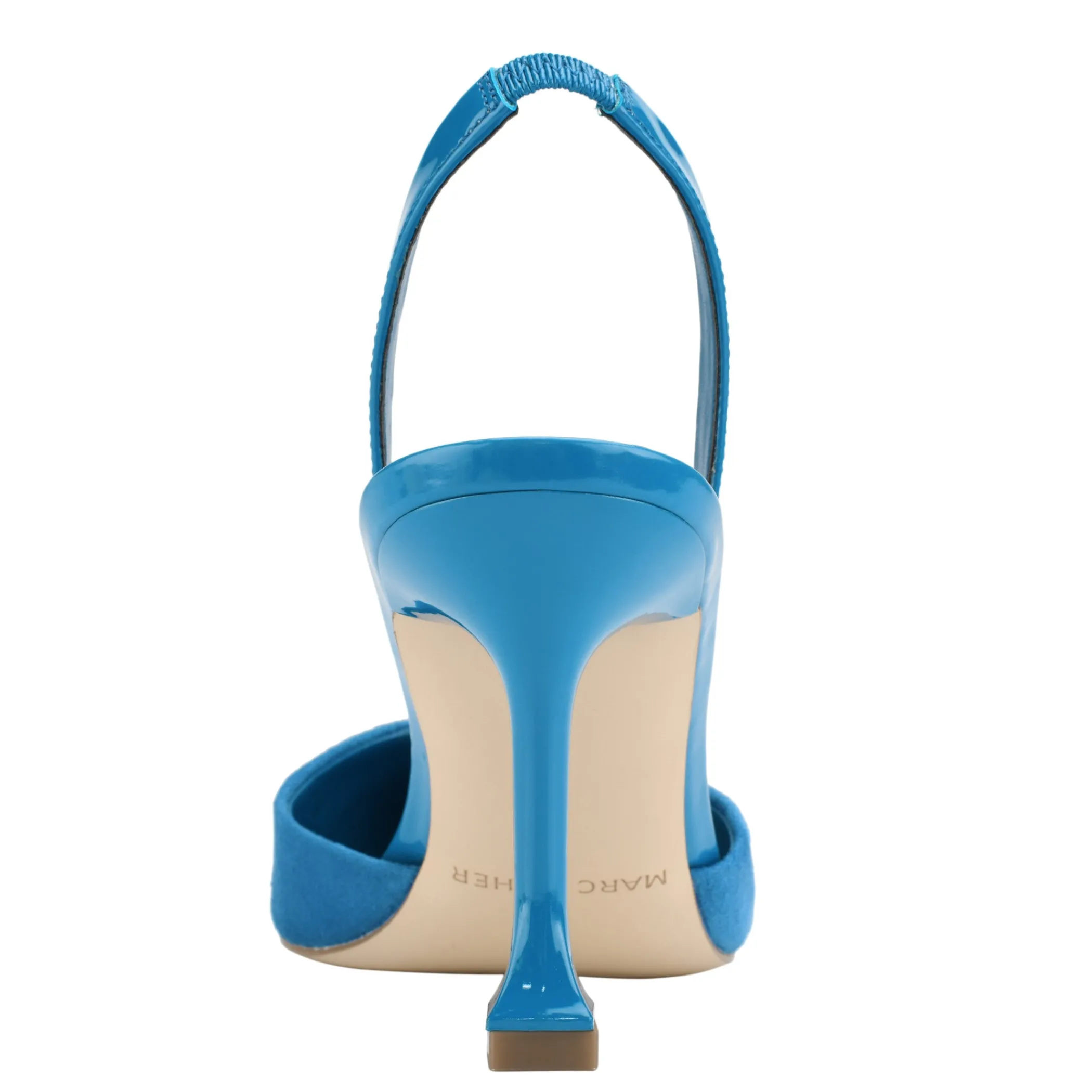 Clearance Marc Fisher Hadya Slingback Pump Medium Blue Suede