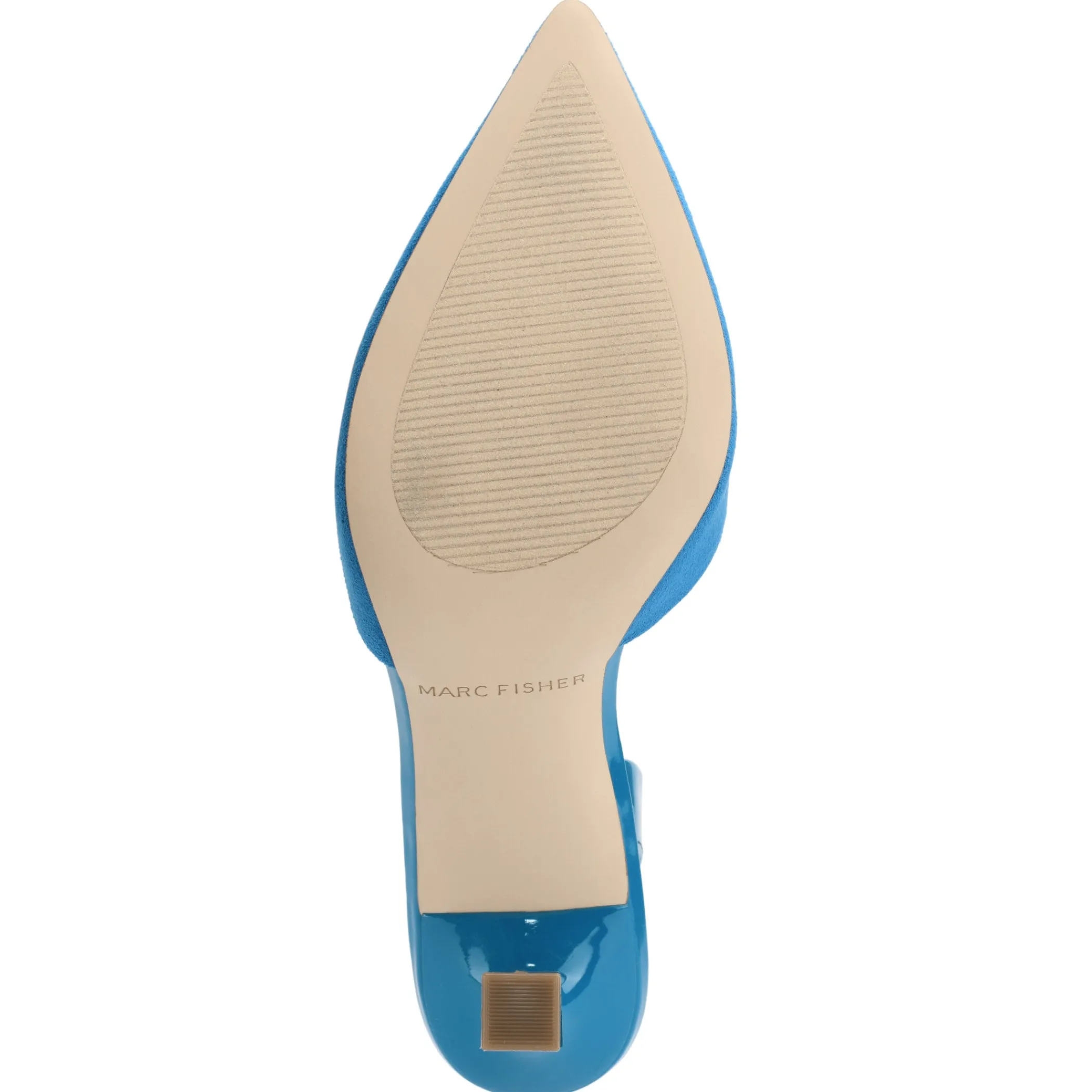Clearance Marc Fisher Hadya Slingback Pump Medium Blue Suede