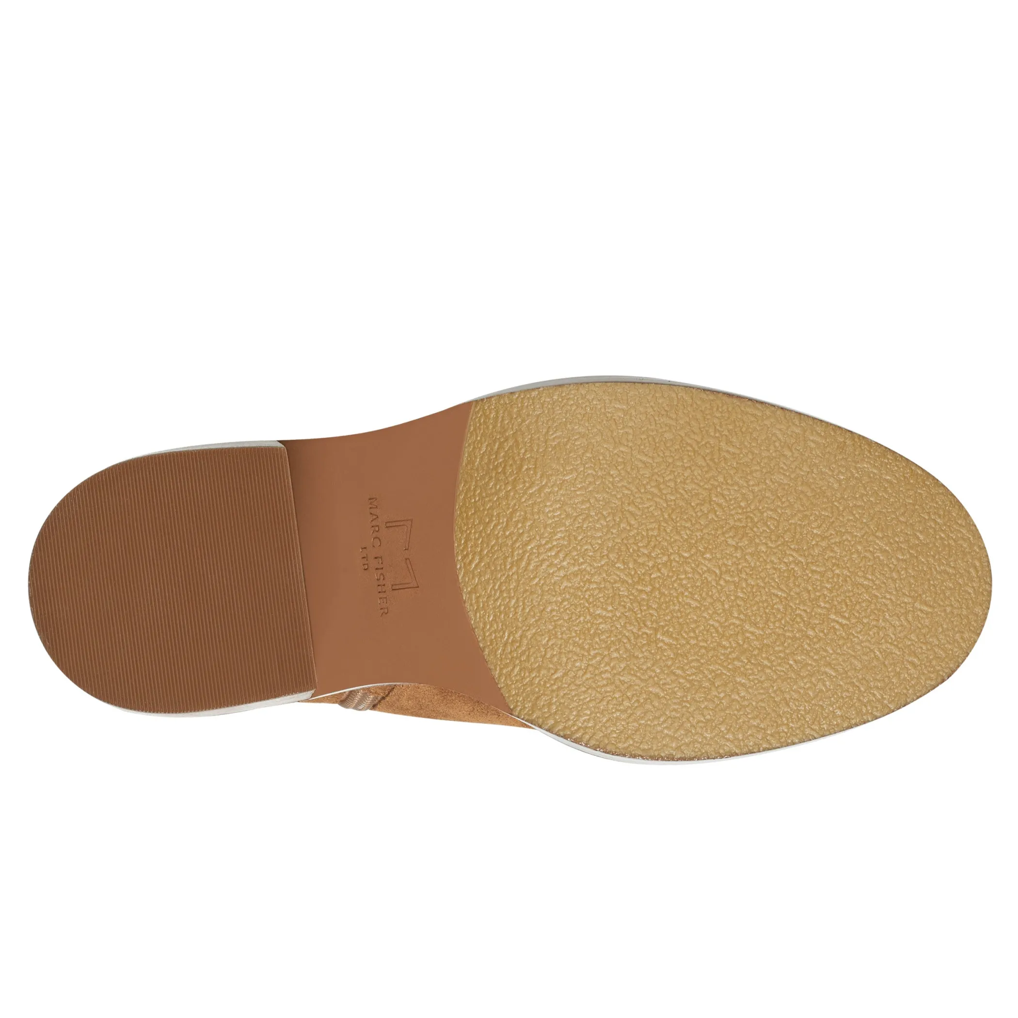 New Marc Fisher Haleena Round Toe Bootie Tan Suede