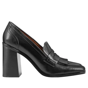 Store Marc Fisher Hamish Block Heel Loafer Black