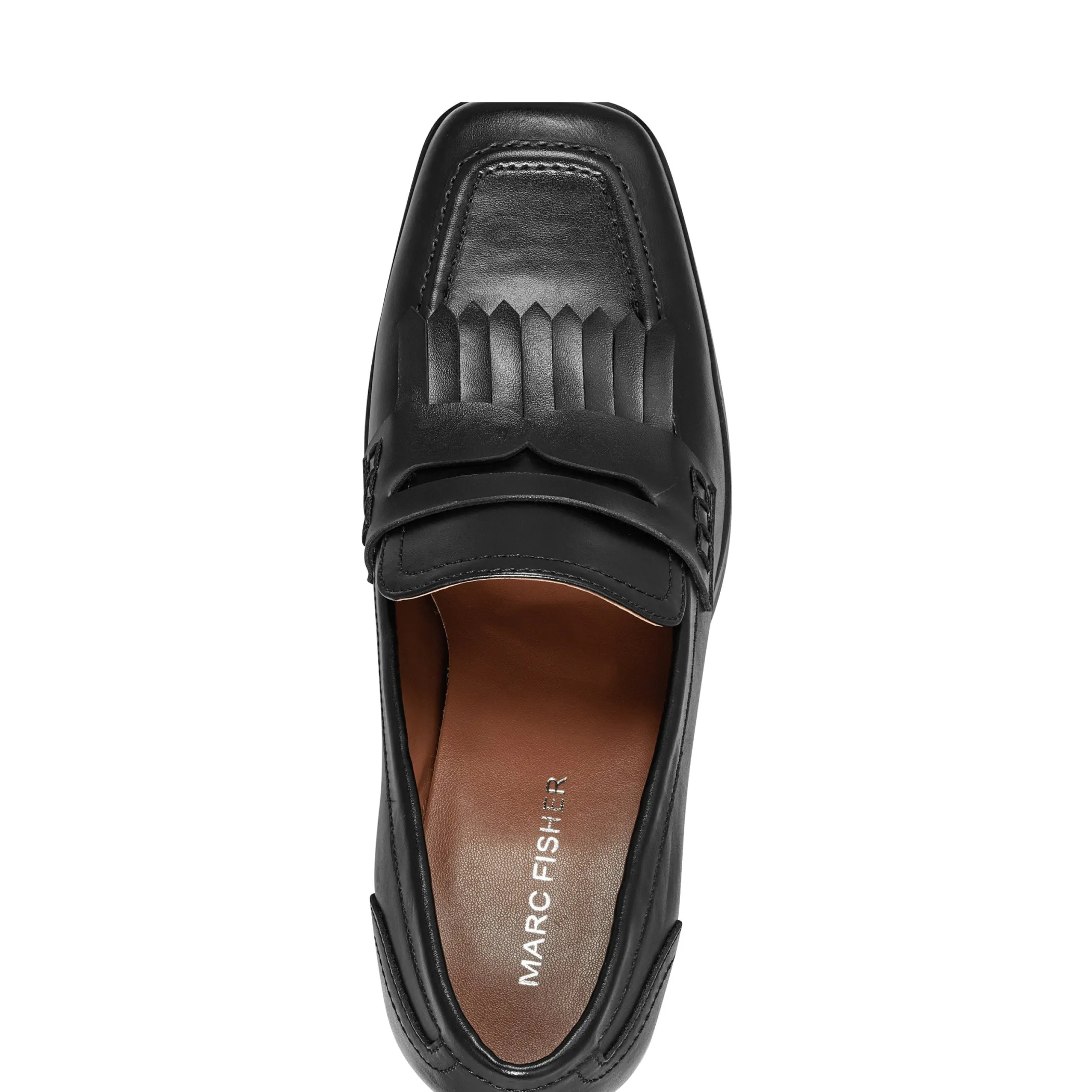 Store Marc Fisher Hamish Block Heel Loafer Black