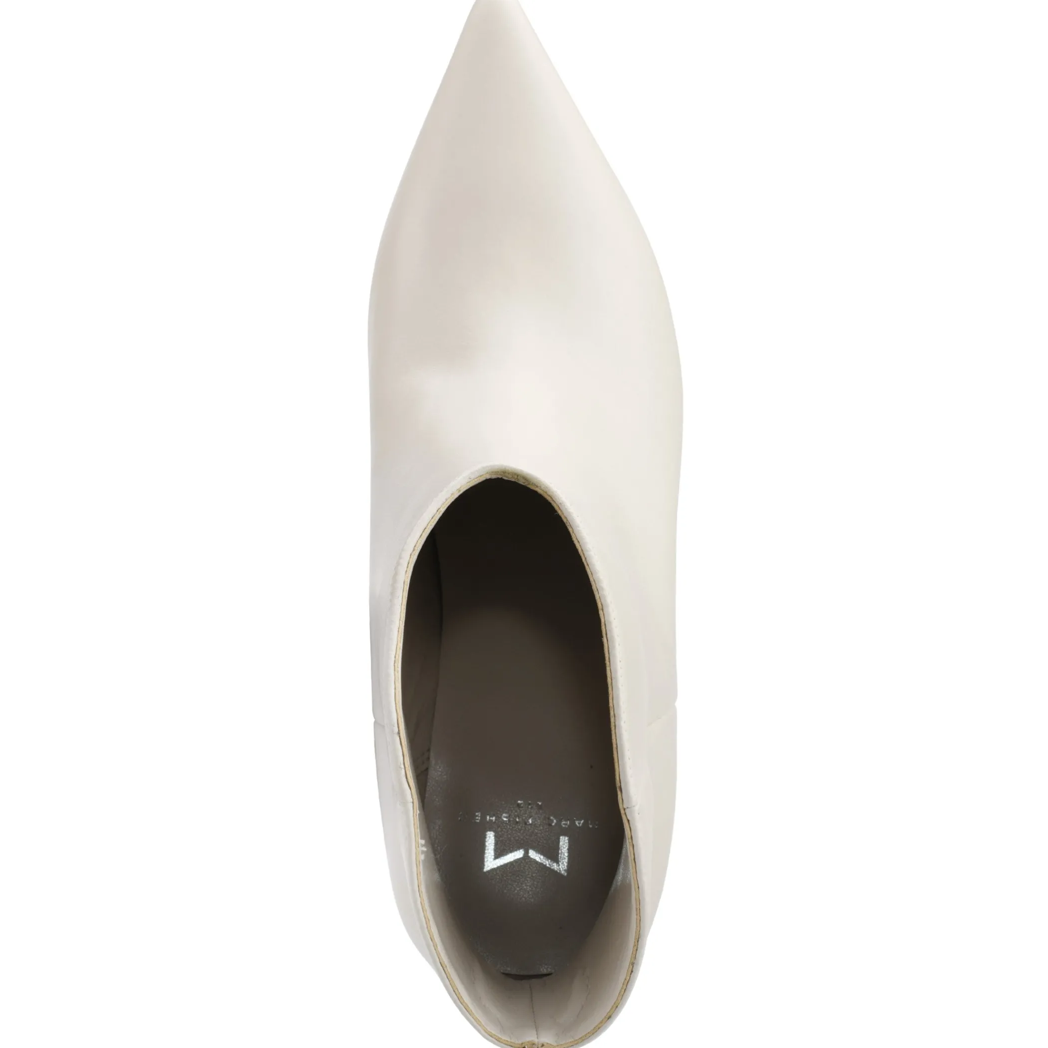Outlet Marc Fisher Haylian Pointy Toe Bootie Ivory Leather