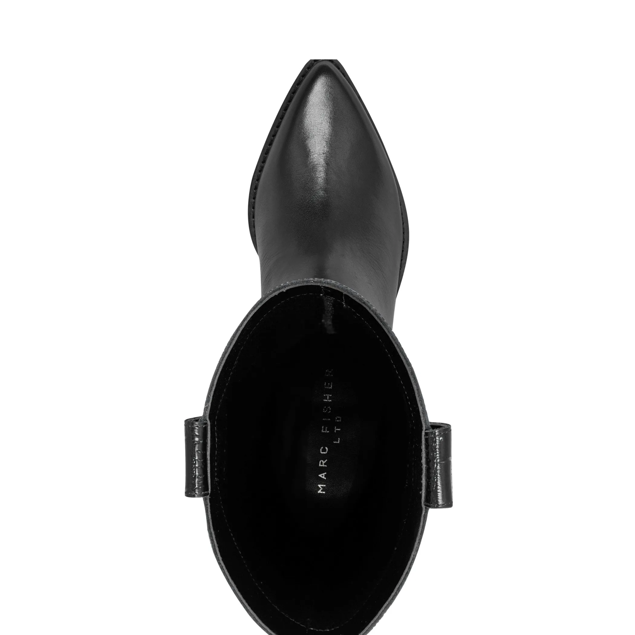 Discount Marc Fisher Hilaria Western Boot Black Leather