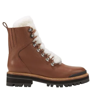 Best Marc Fisher Izzie Lugsole Ankle Boot Dark Natural Leather