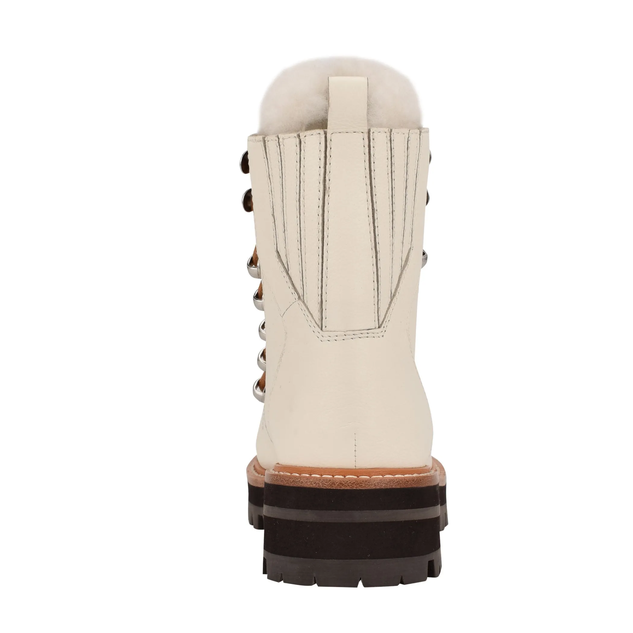 Online Marc Fisher Izzie Lugsole Ankle Boot White Leather