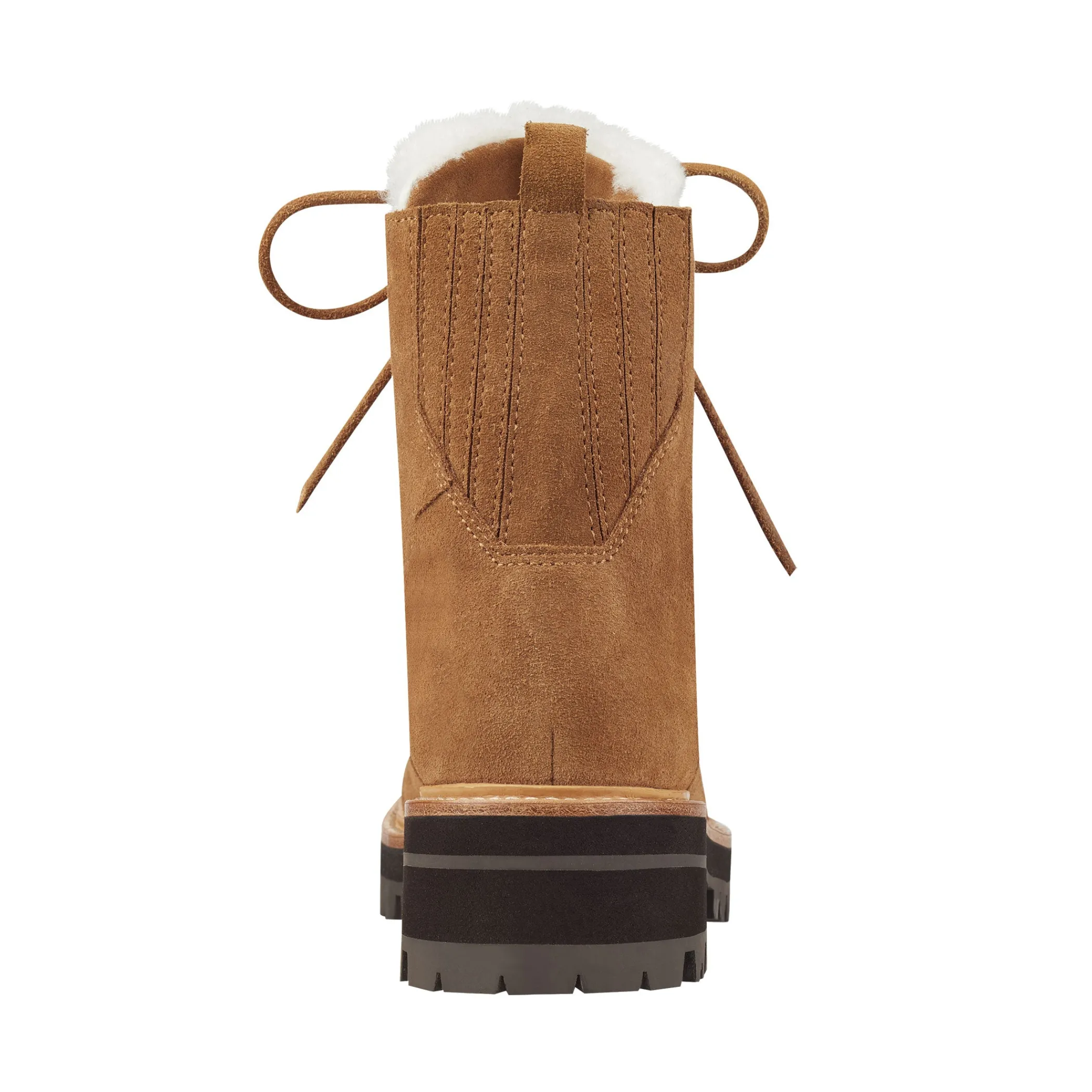 Sale Marc Fisher Izzie Lugsole Ankle Boot Brown Suede