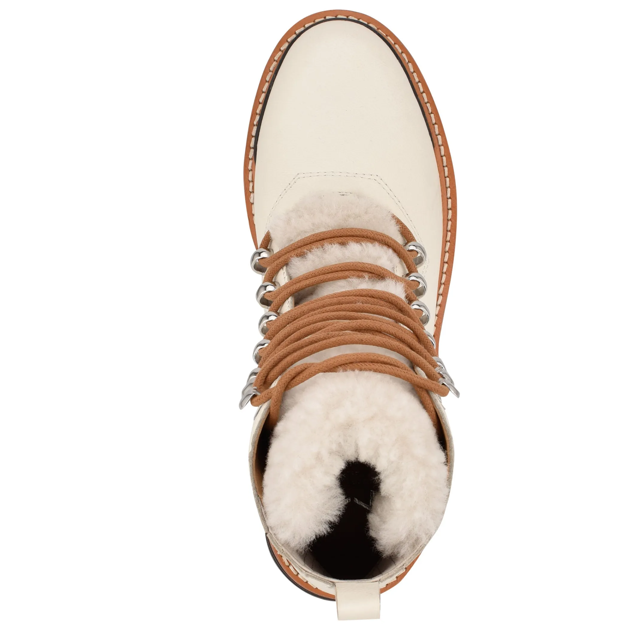 Online Marc Fisher Izzie Lugsole Ankle Boot White Leather