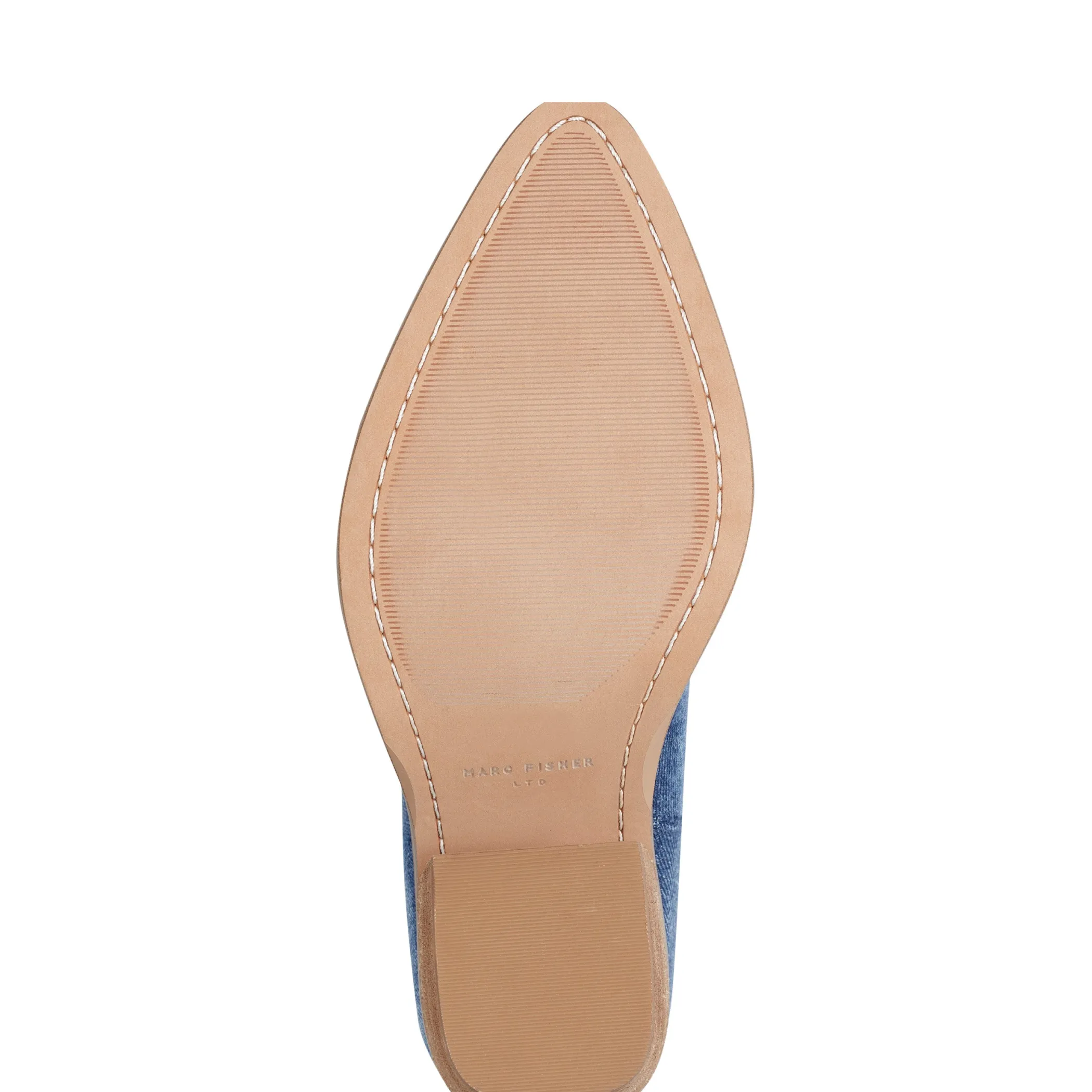 Shop Marc Fisher Jalella Detailed Western Bootie Denim
