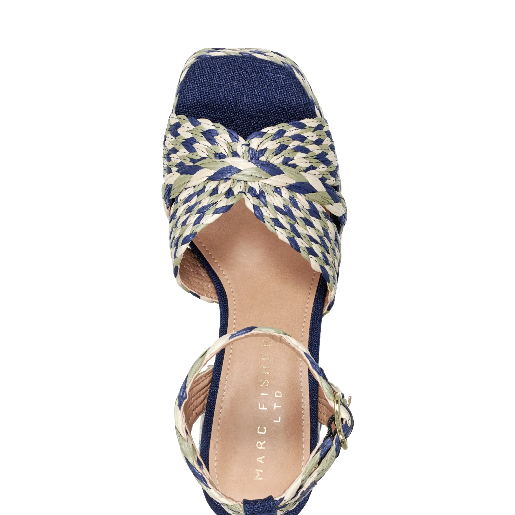 Best Sale Marc Fisher Janie Platform Sandal Blue Multi