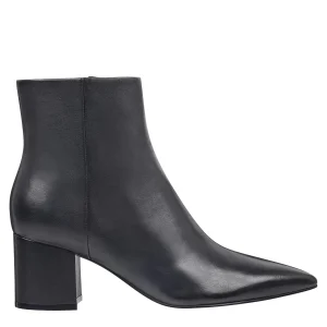 Cheap Marc Fisher Jarli Pointy Ankle Bootie Black Leather