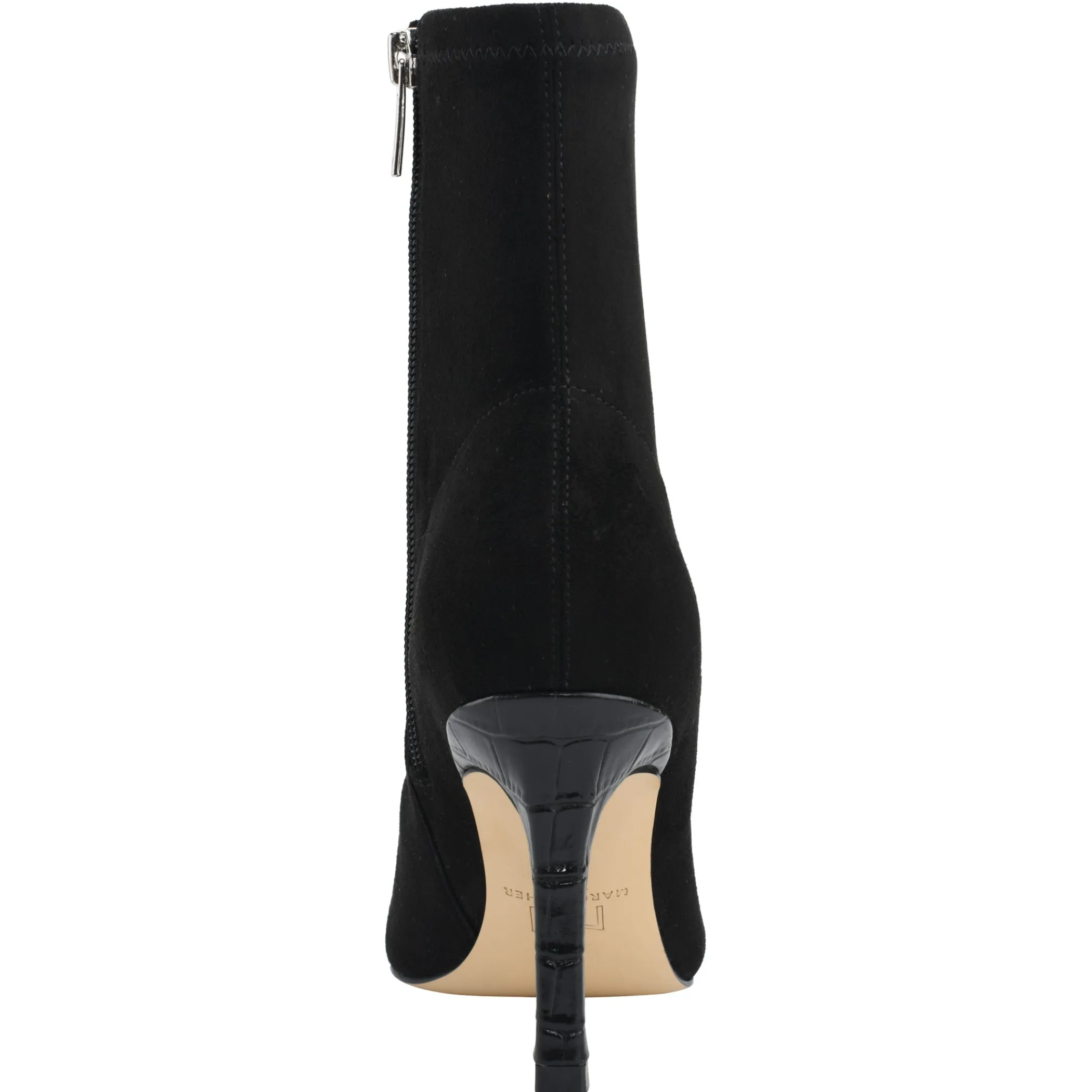 New Marc Fisher Kellen Heeled Bootie Black Suede