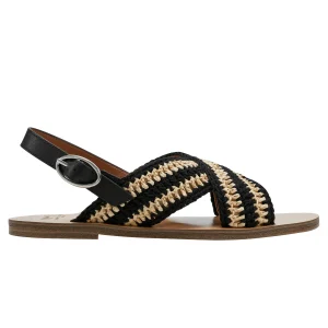 Cheap Marc Fisher Lonnie Slingback Flat Sandal Black