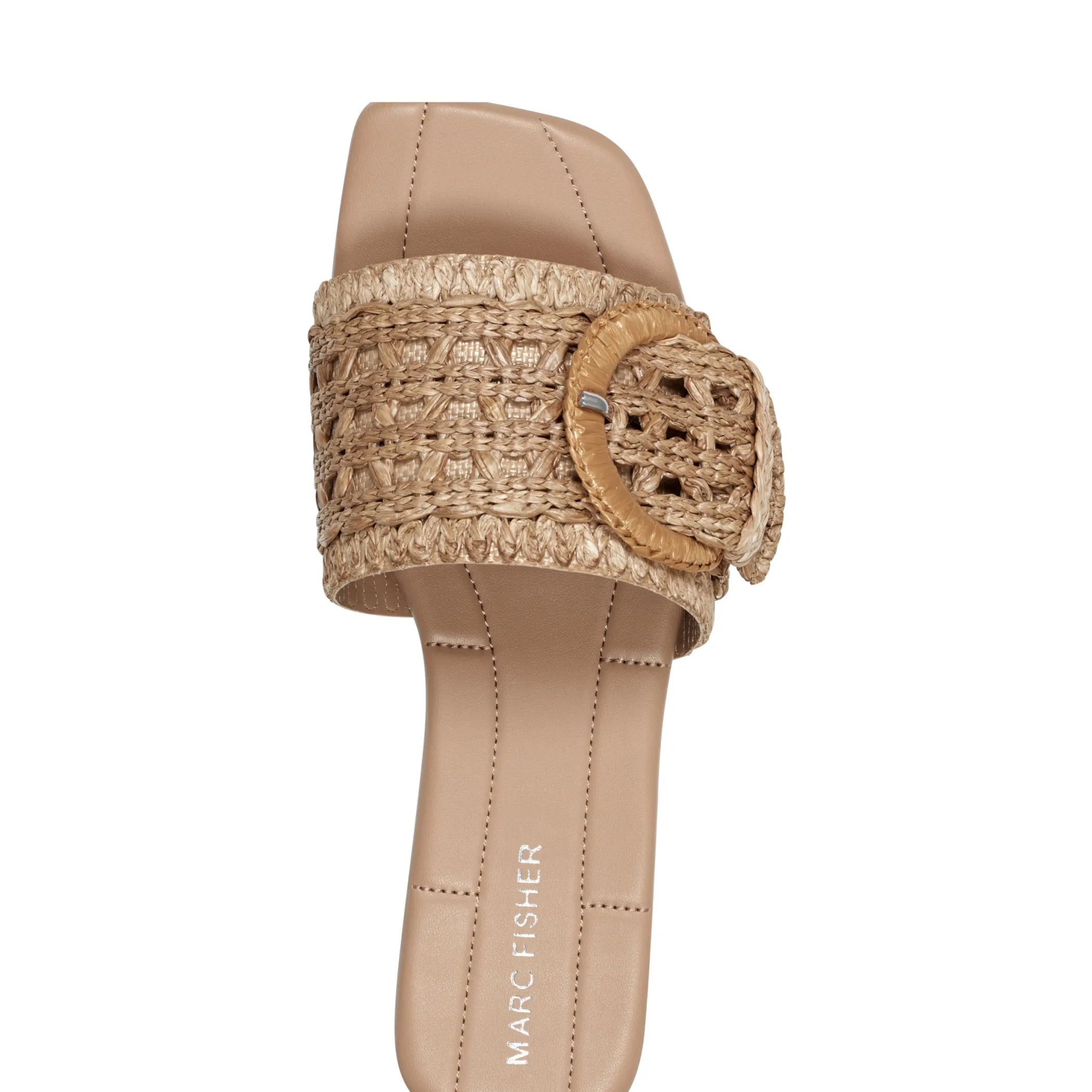 Cheap Marc Fisher Loree Flat Slide Sandal Brown