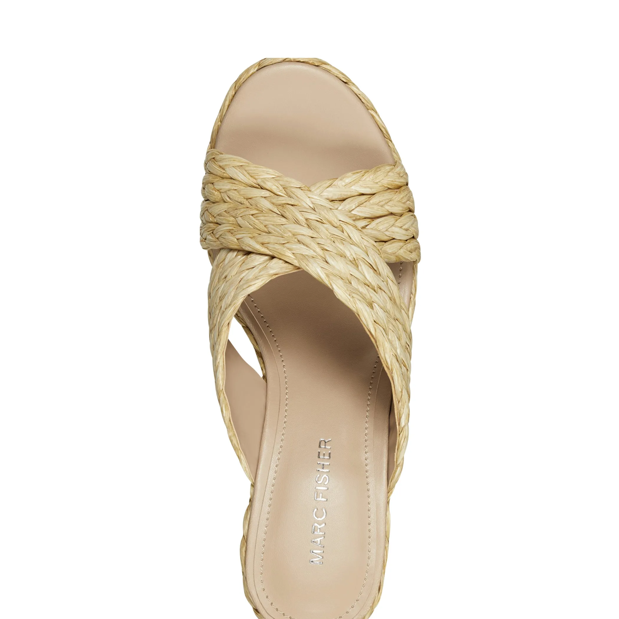 Cheap Marc Fisher Lynn Espadrille Wedge Sandal Light Natural