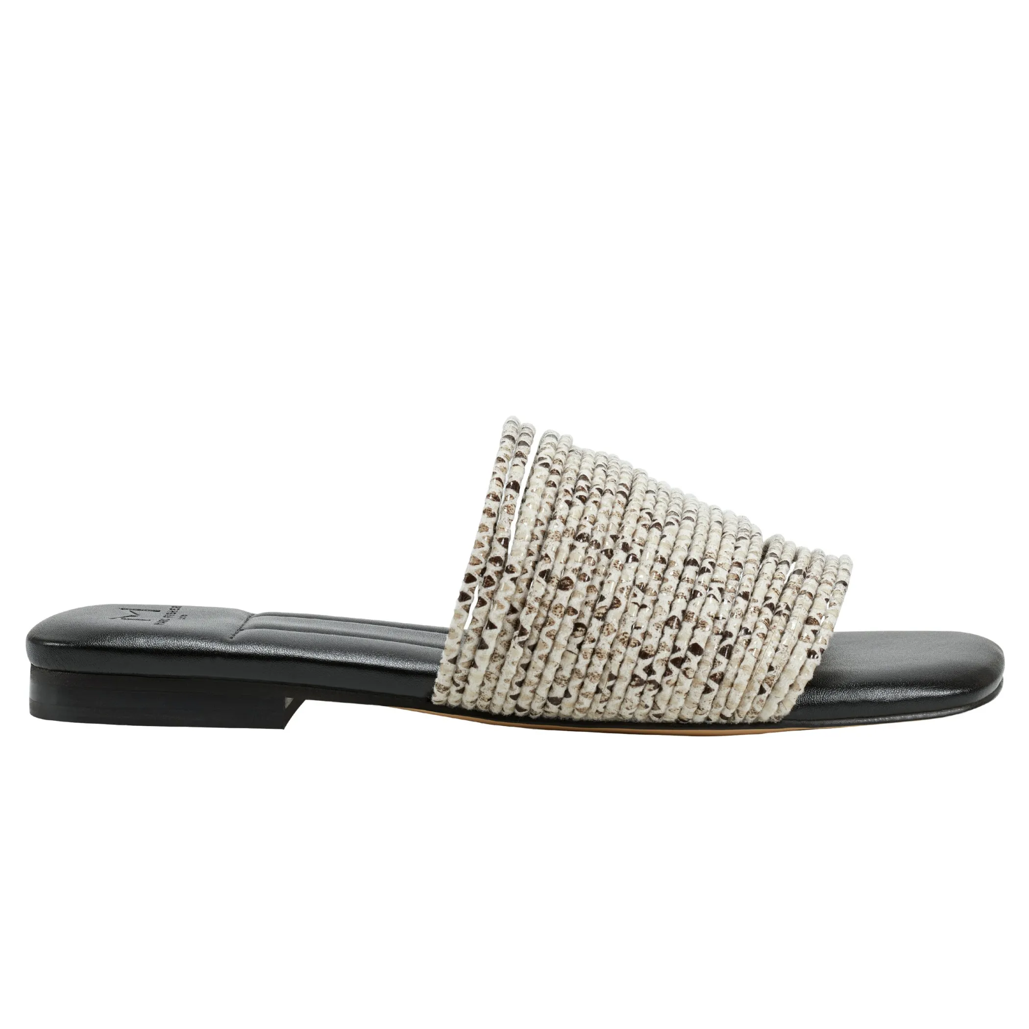 Discount Marc Fisher Maddie Flat Sandal Black Multi