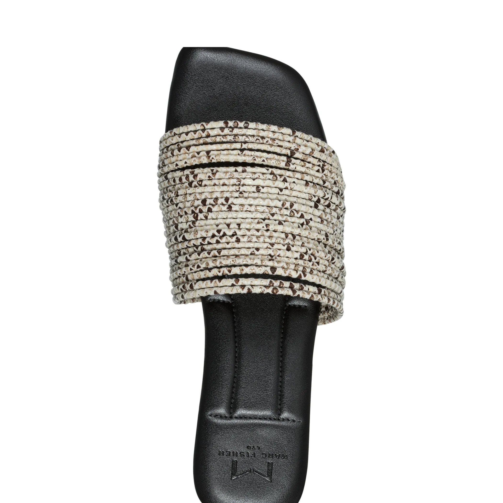 Discount Marc Fisher Maddie Flat Sandal Black Multi