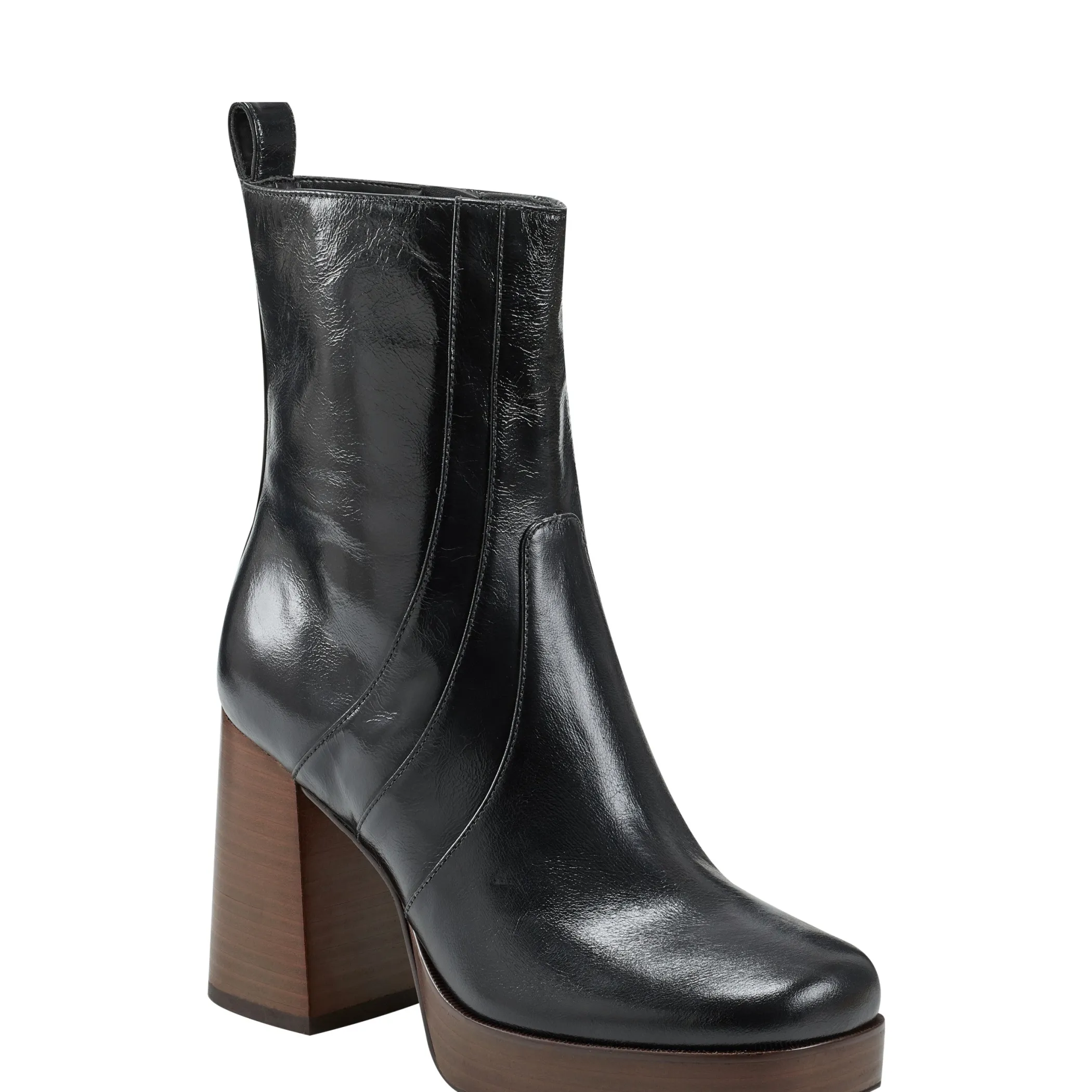 Hot Marc Fisher Marra Block Heel Bootie Black Leather