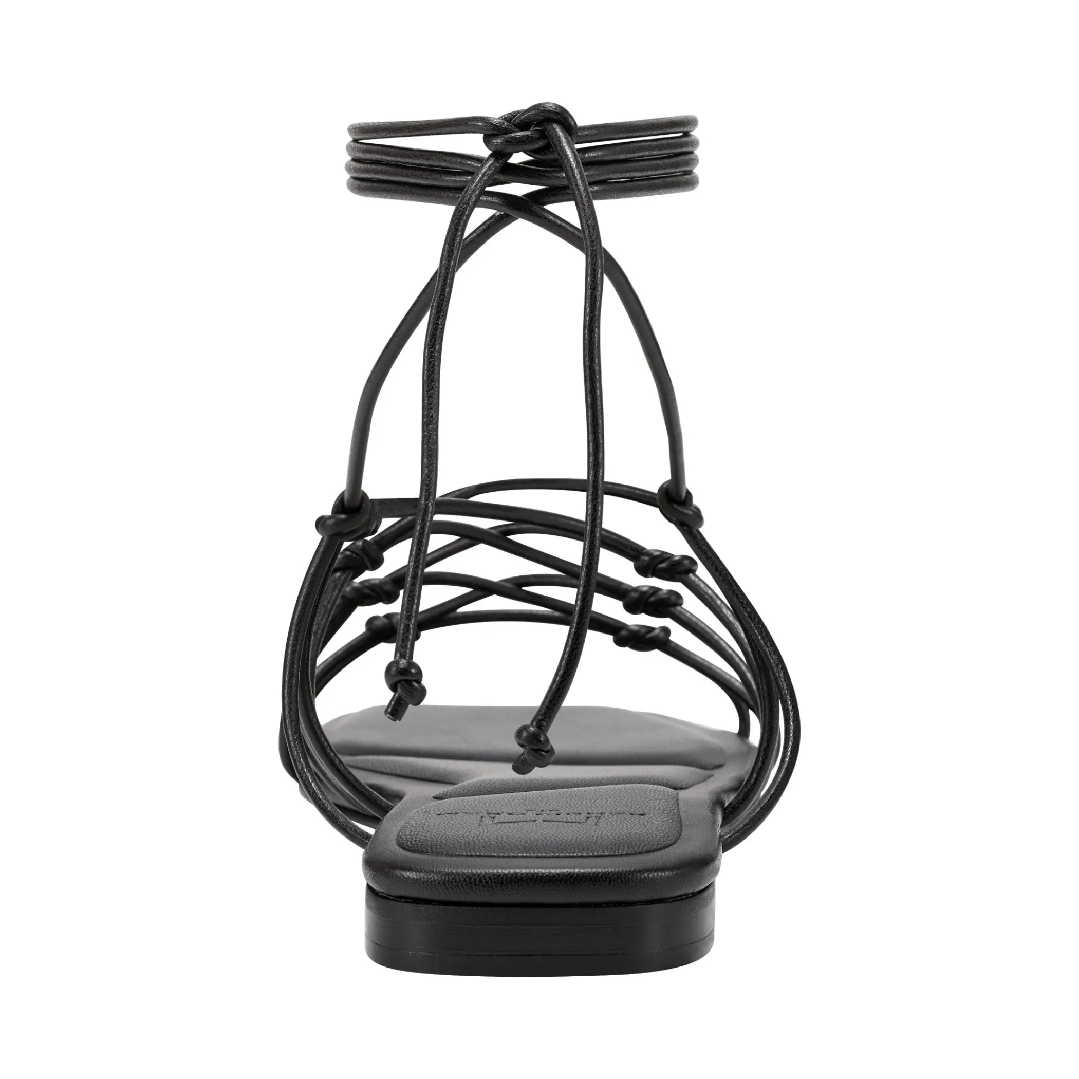 Store Marc Fisher Monnie Ankle Wrap Flat Sandal Black
