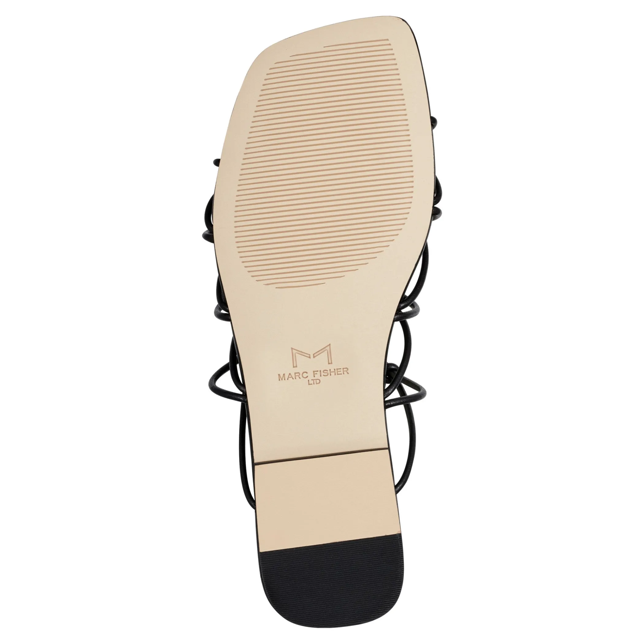 Store Marc Fisher Monnie Ankle Wrap Flat Sandal Black