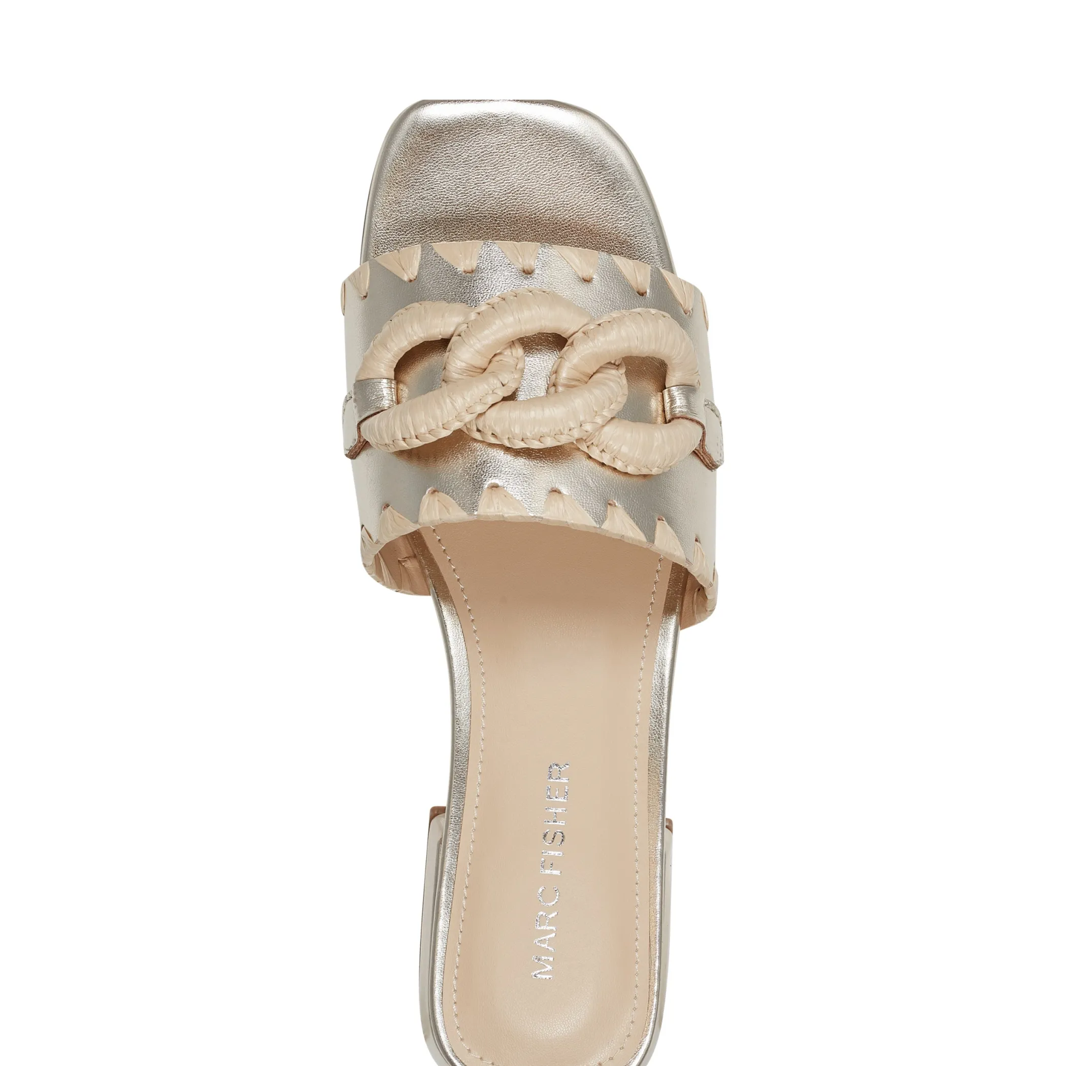Cheap Marc Fisher Myami Slide Sandal Platino