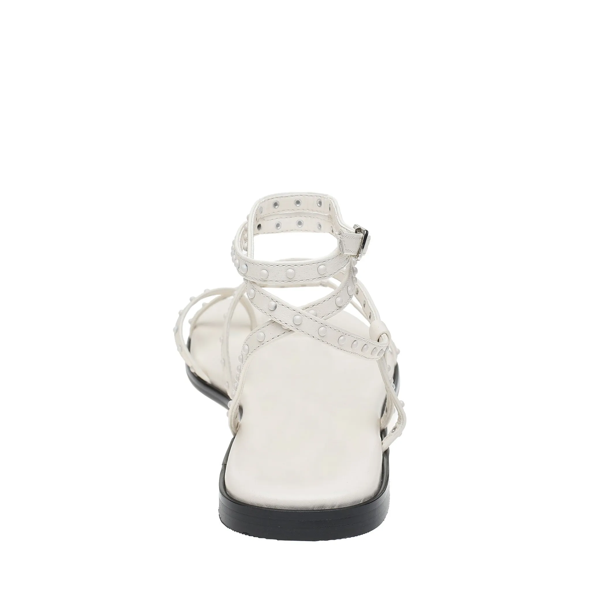 Sale Marc Fisher Nalica Flat Sandal White Leather