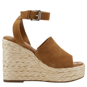 Store Marc Fisher Nelly Espadrille Wedge Sandal Medium Natural Suede