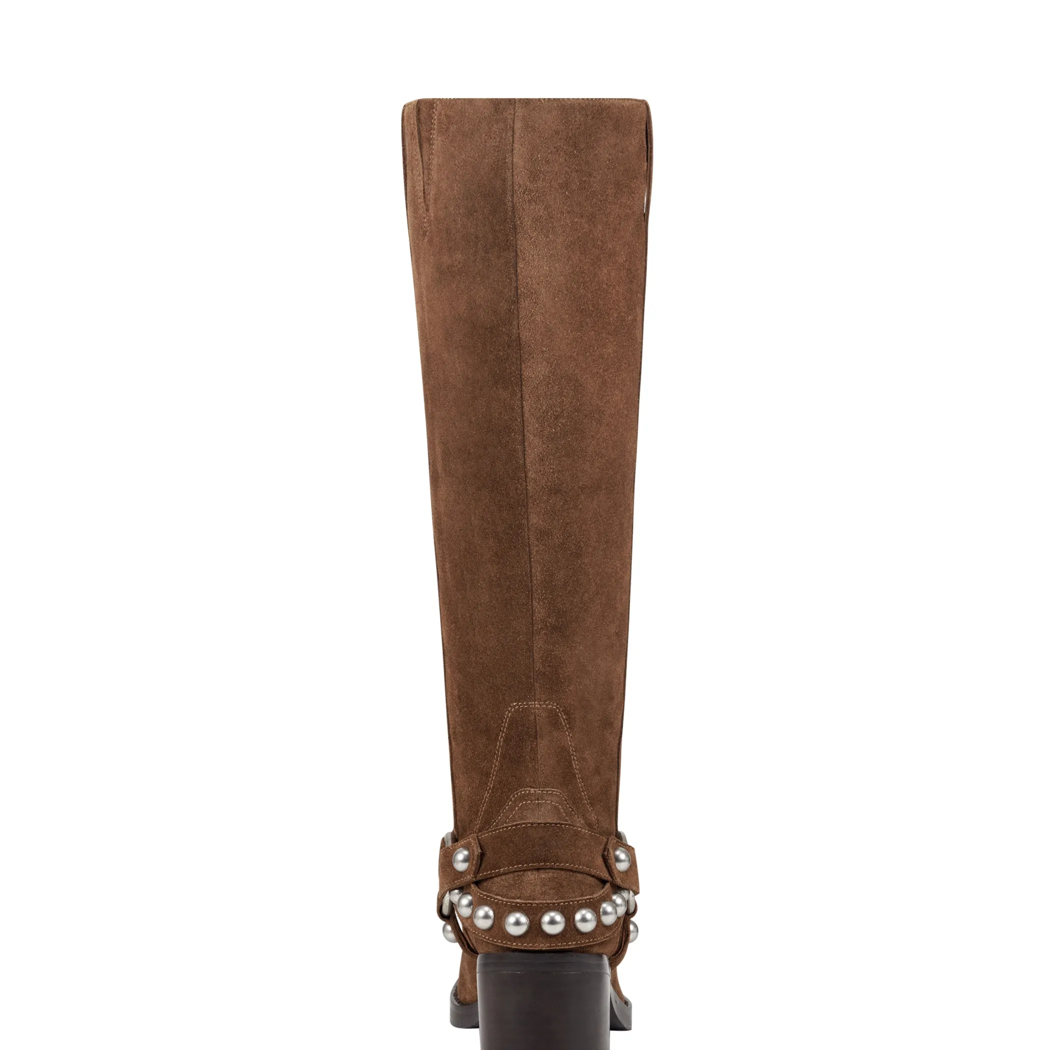 Cheap Marc Fisher Ofida Block Heel Harness Boot Dark Natural