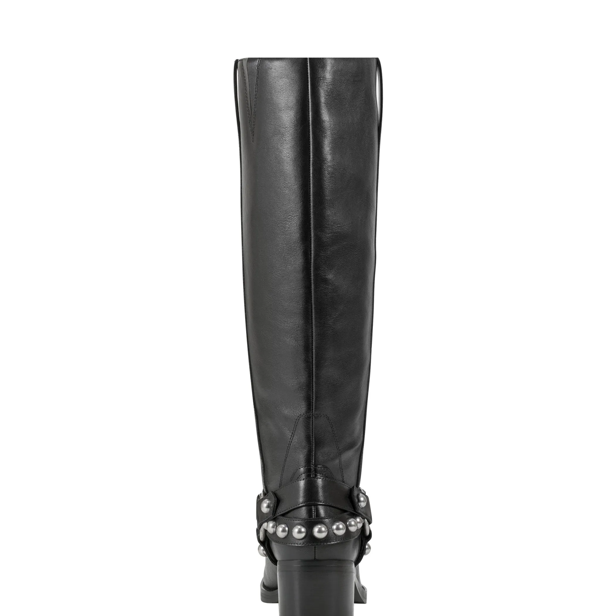 Cheap Marc Fisher Ofida Block Heel Harness Boot Black Leather