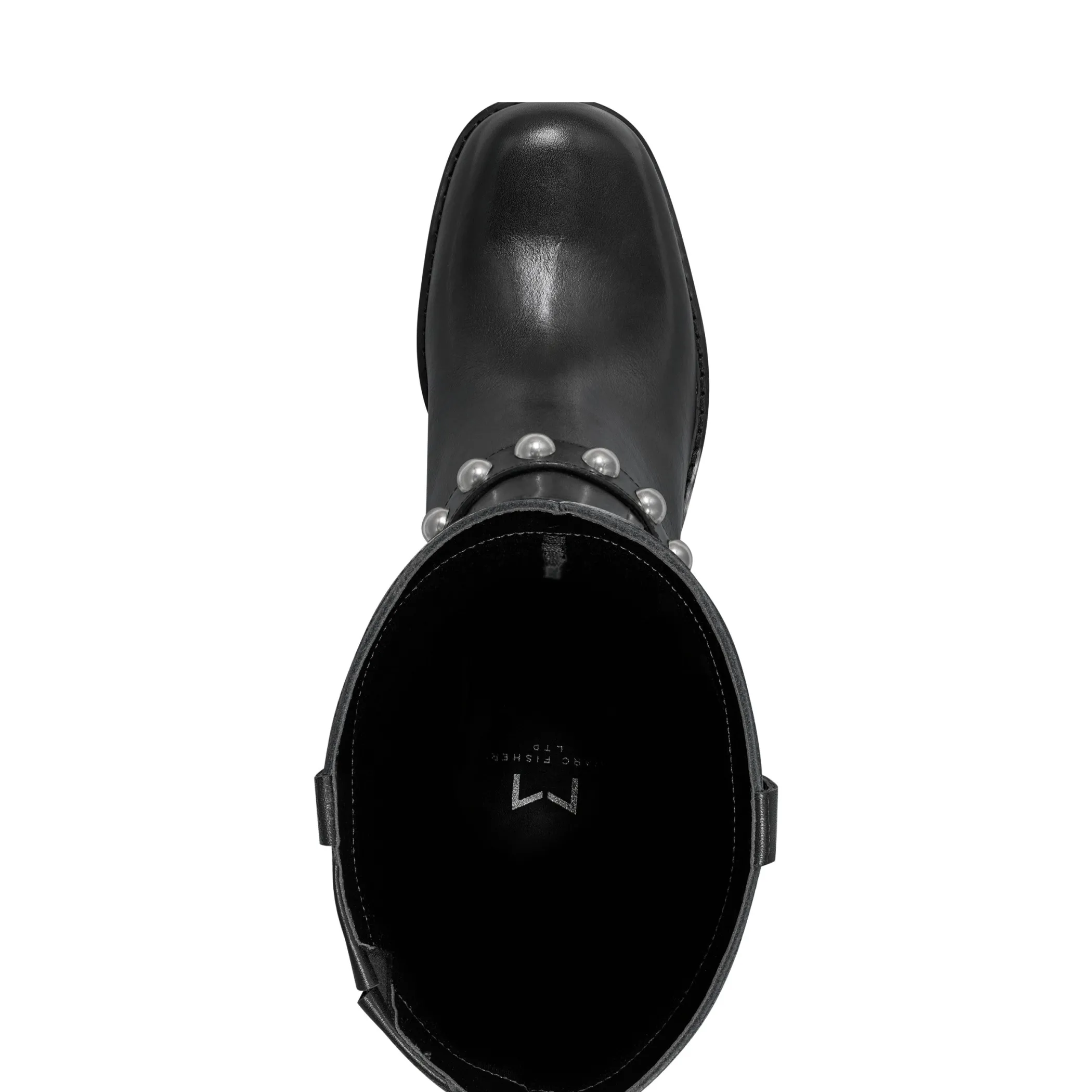 Cheap Marc Fisher Ofida Block Heel Harness Boot Black Leather