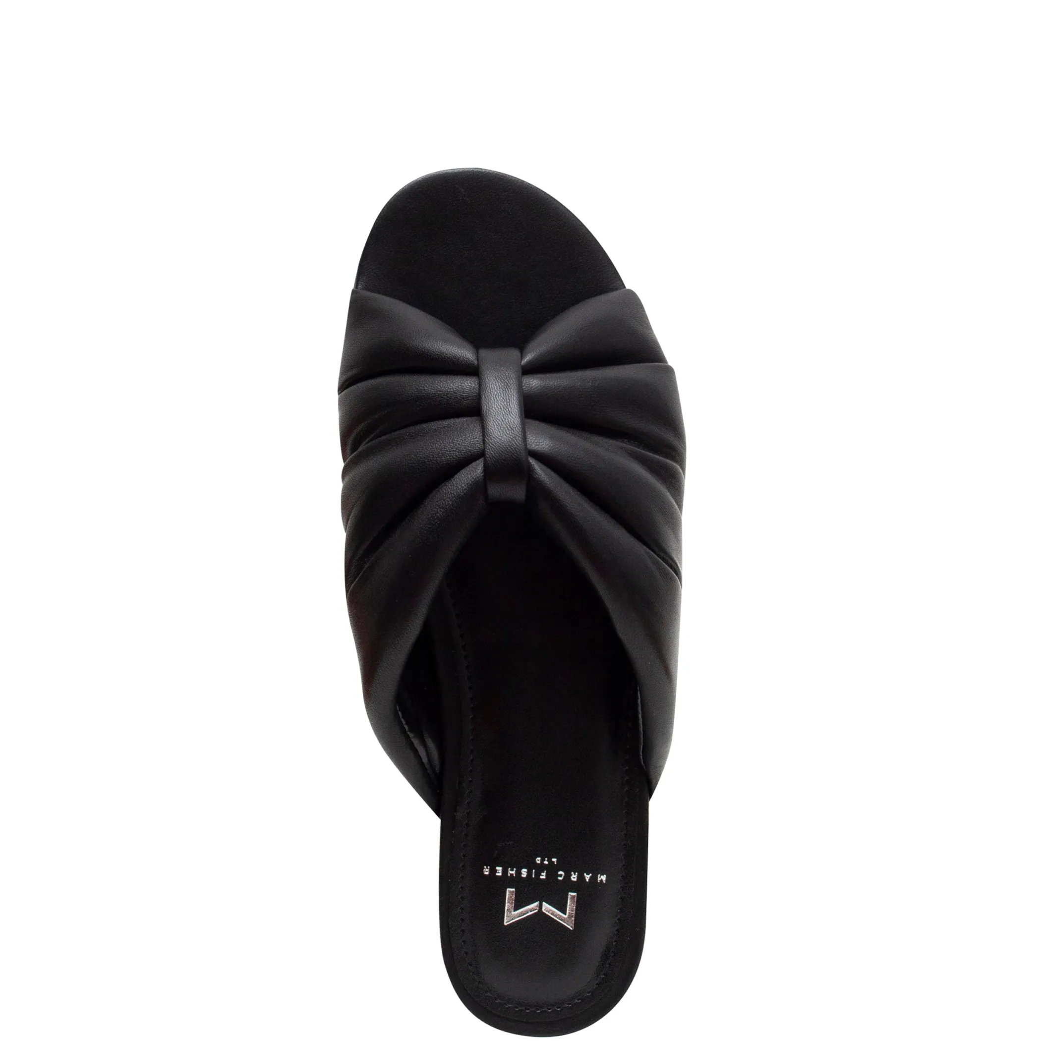 Cheap Marc Fisher Olita Flat Slide Sandal Black