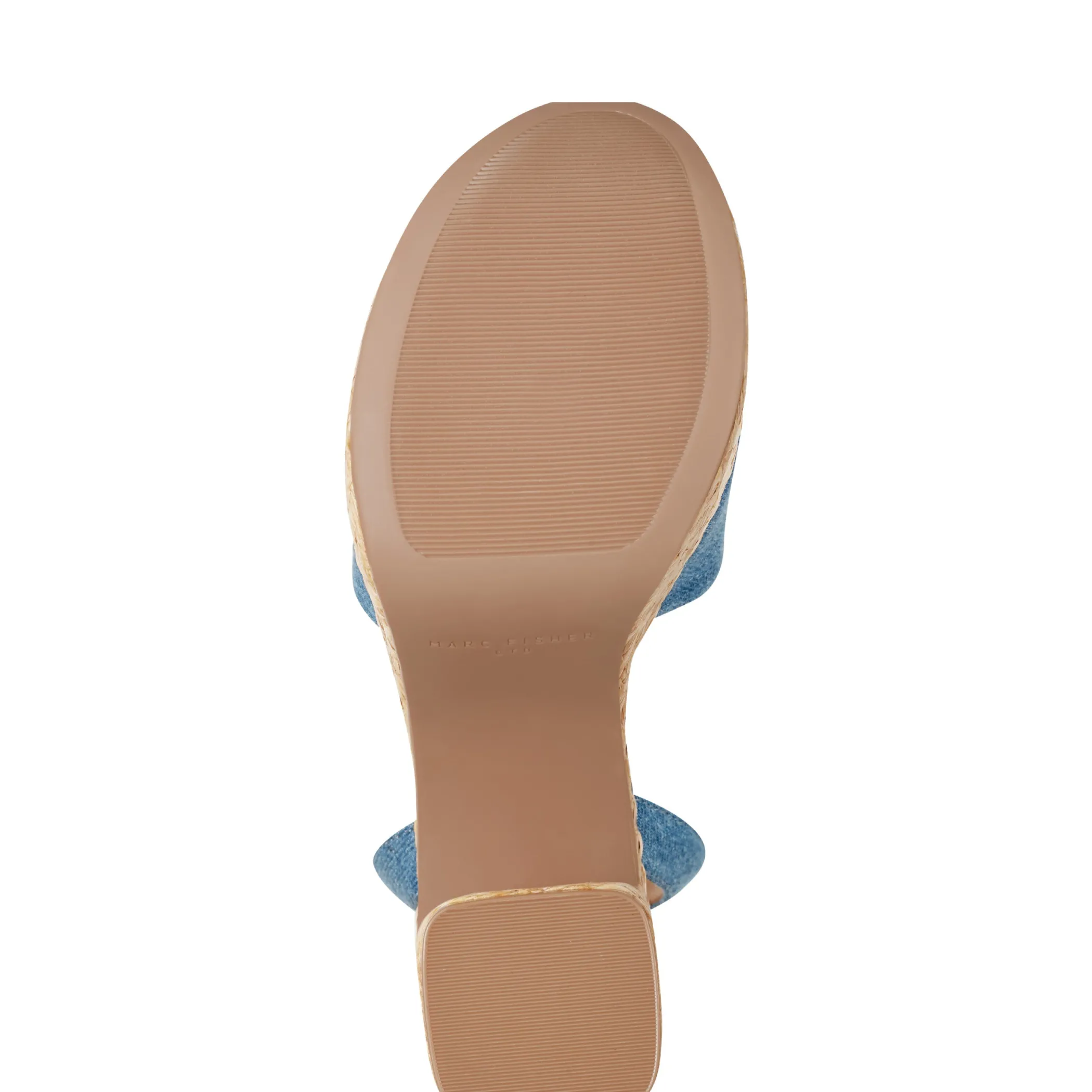 New Marc Fisher Palyca Platform Espadrille Sandal Denim