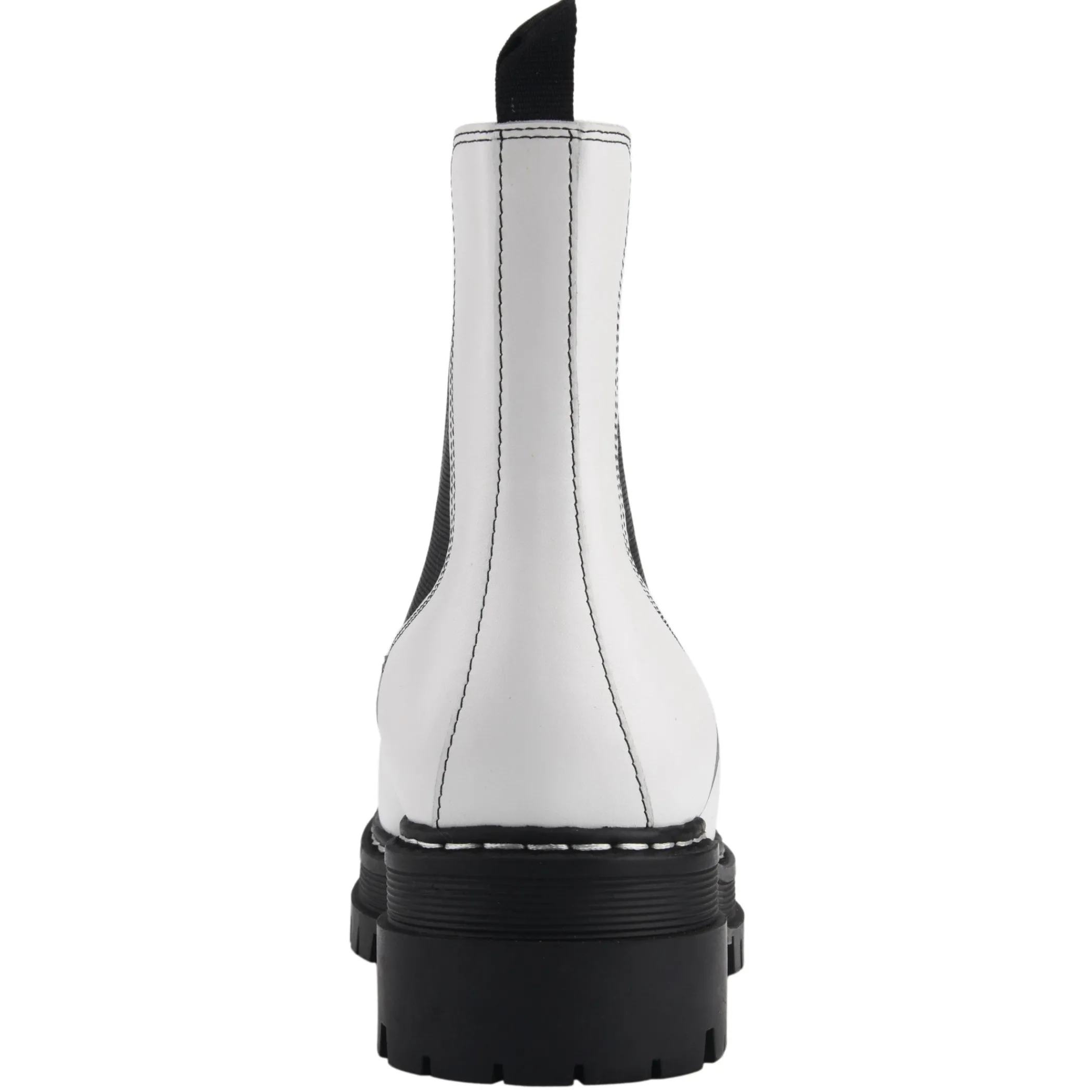 New Marc Fisher Patrick Chelsea Lugsole Bootie White Leather