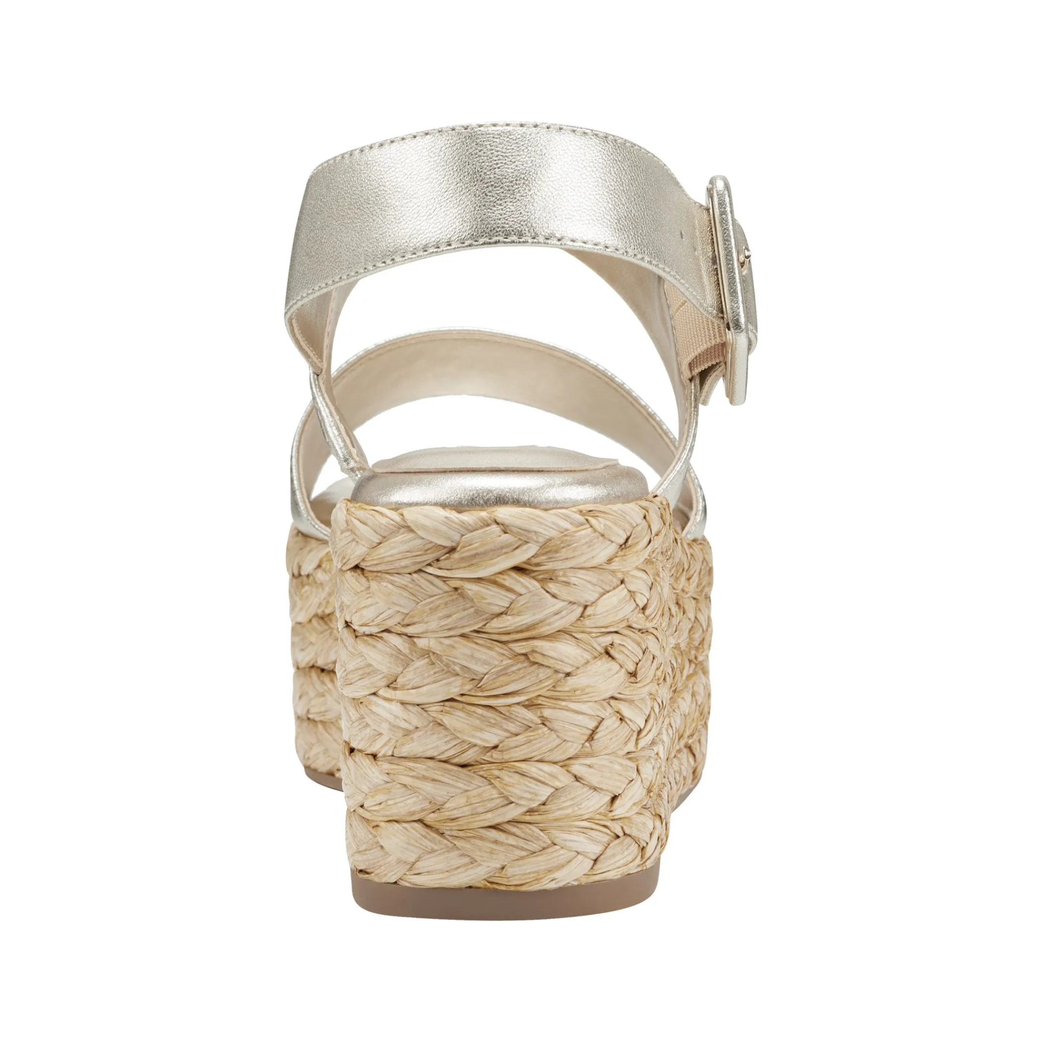 Cheap Marc Fisher Patryce Platform Espadrille Sandal Platino Leather