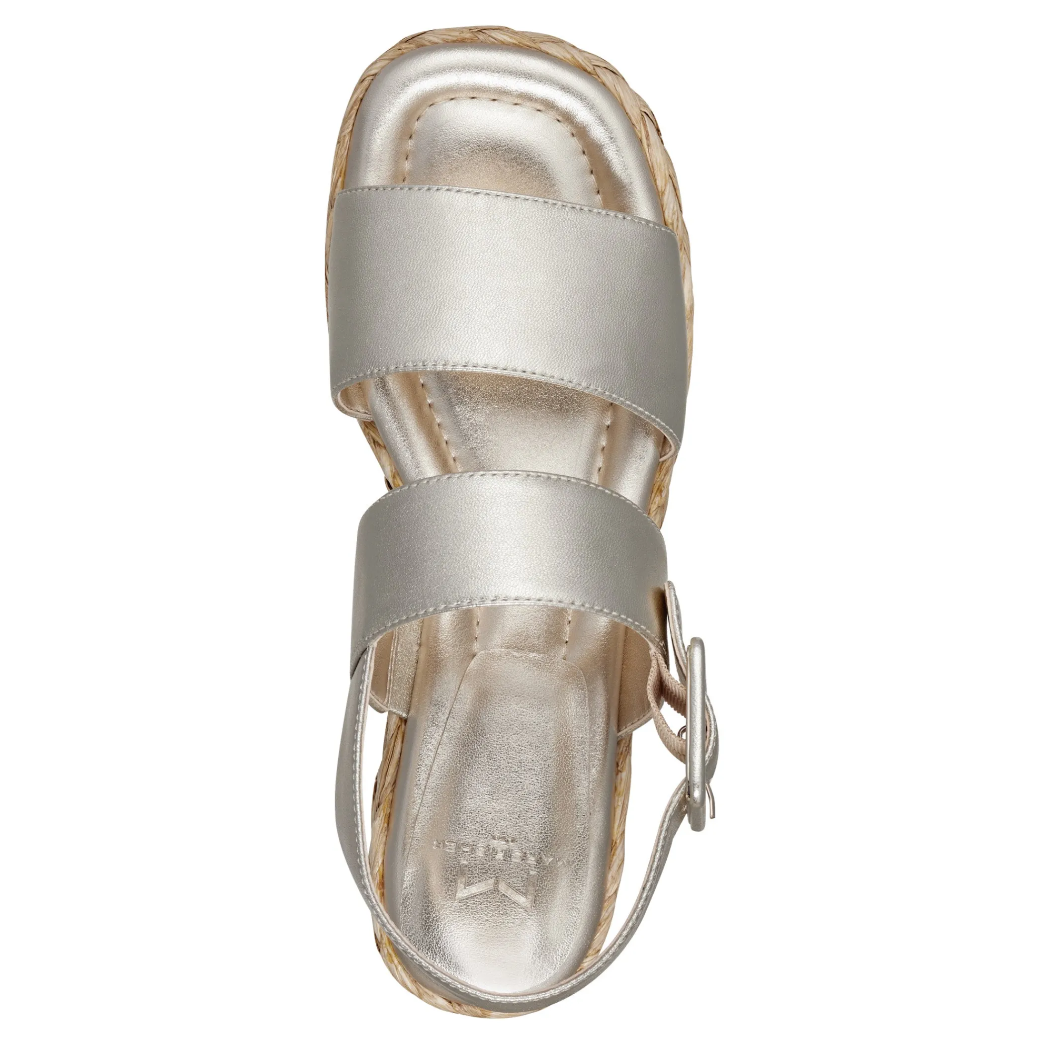Cheap Marc Fisher Patryce Platform Espadrille Sandal Platino Leather