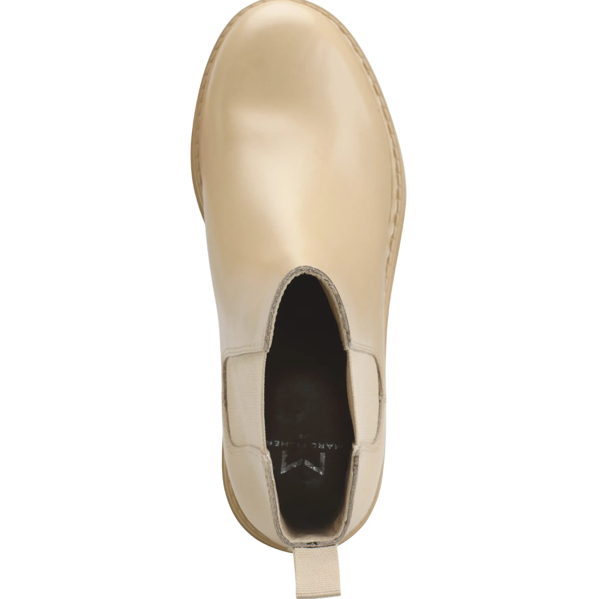 Sale Marc Fisher Pirro Chelsea Lugsole Ankle Bootie Light Natural Leather