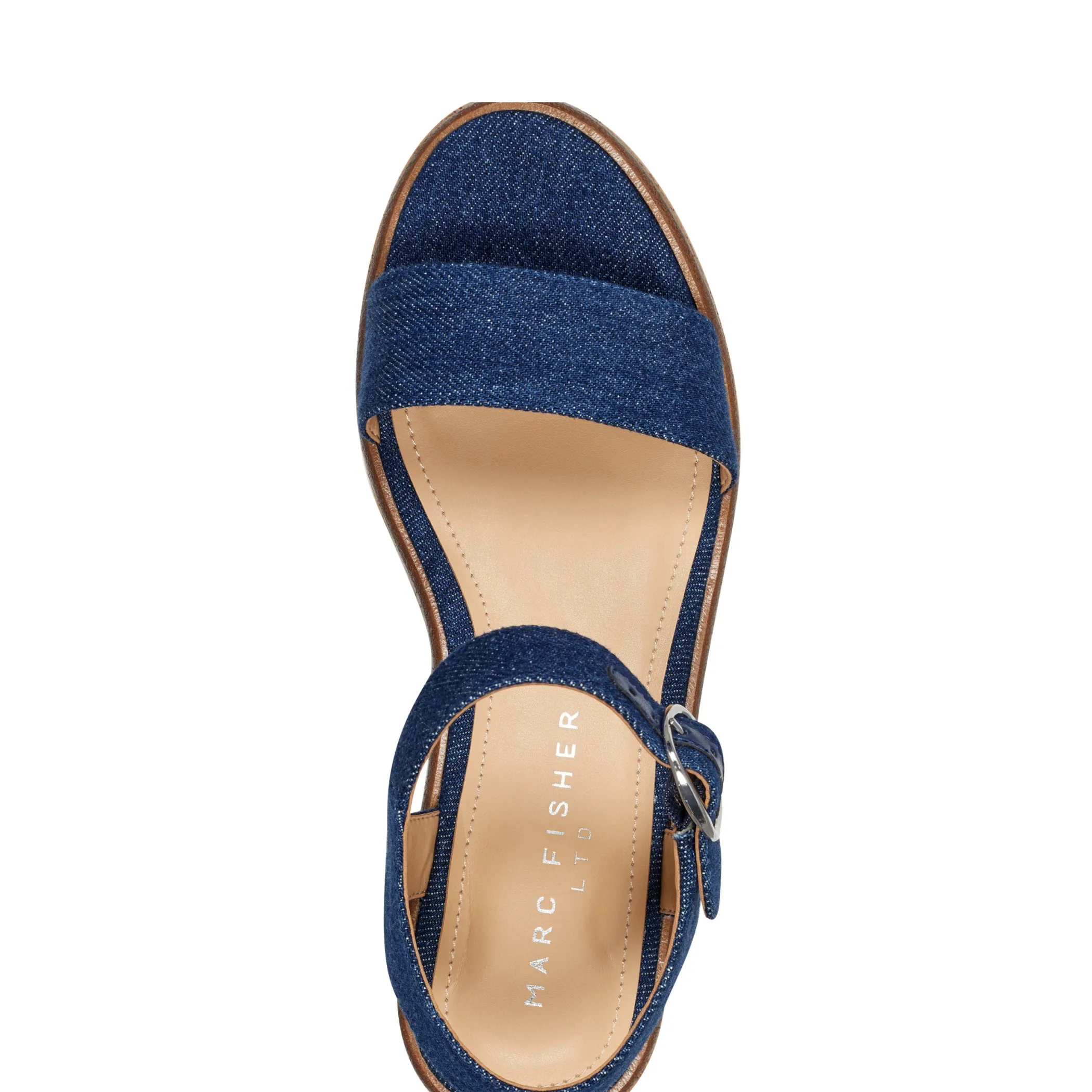 Sale Marc Fisher Quessa Platform Sandal Denim
