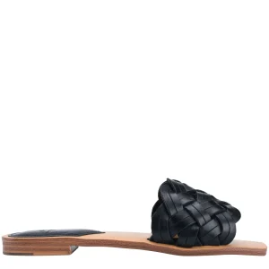 Online Marc Fisher Rebecca Flat Slide Black Leather