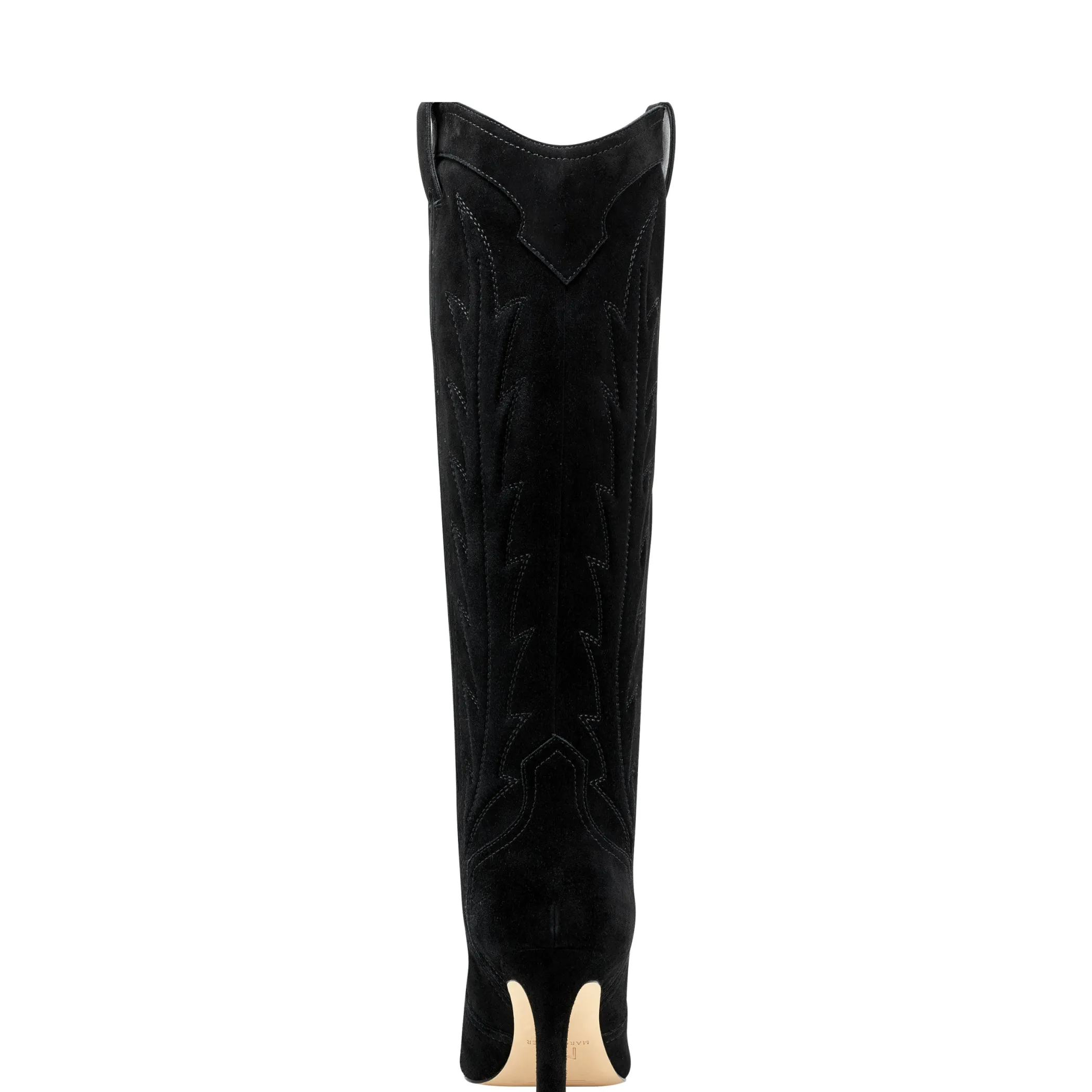 Store Marc Fisher Rolly Heeled Western Boot Black Suede