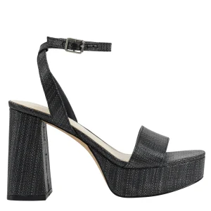 Cheap Marc Fisher Sadel Platform Sandal Black