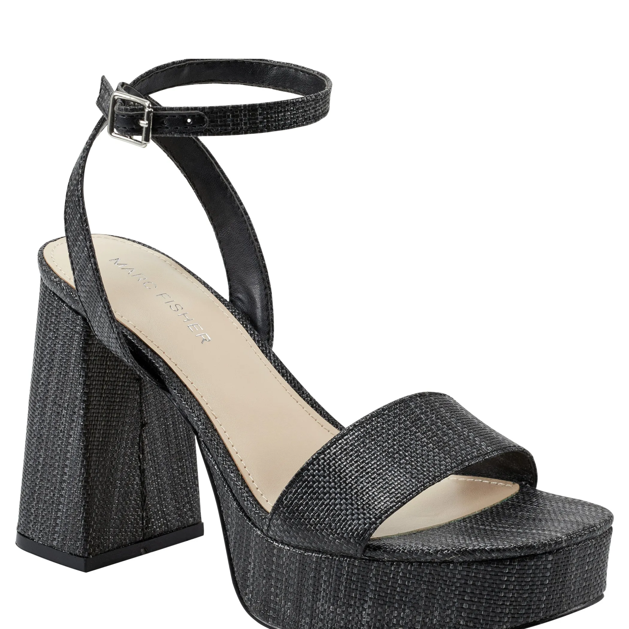 Cheap Marc Fisher Sadel Platform Sandal Black