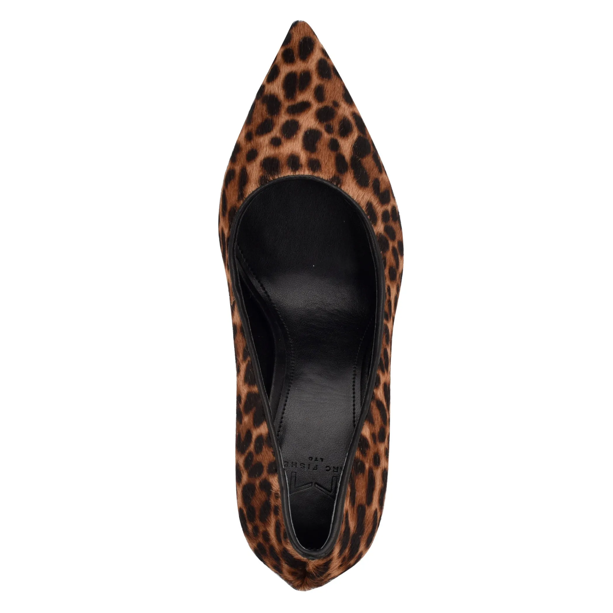 Discount Marc Fisher Sassie Heeled Pump Brown/Leopard-Printed Calf Hair