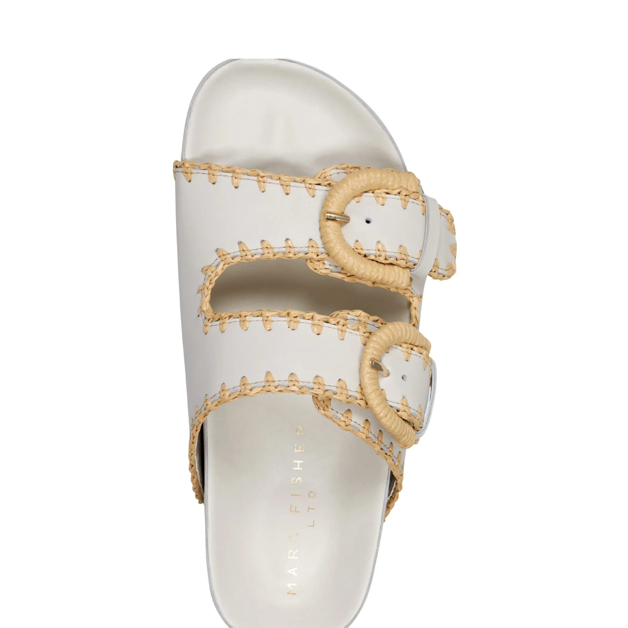 Fashion Marc Fisher Solea Buckle Footbed Sandal Chic Cream