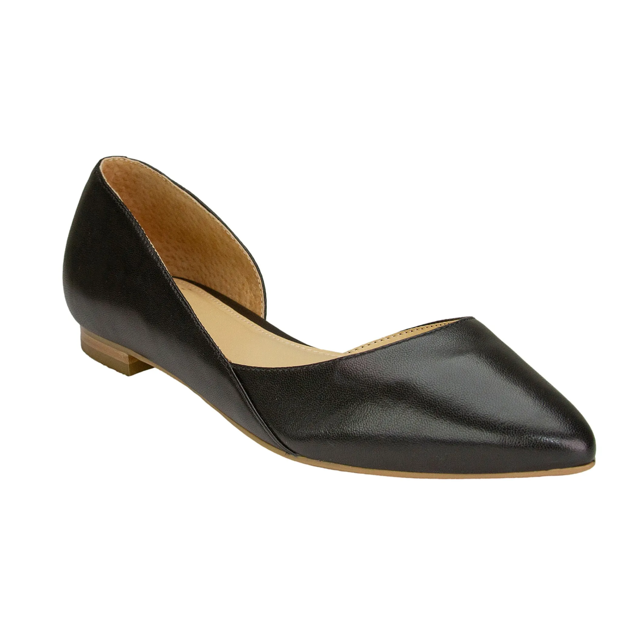 Best Marc Fisher Sunny D'Orsay Flat Black Leather
