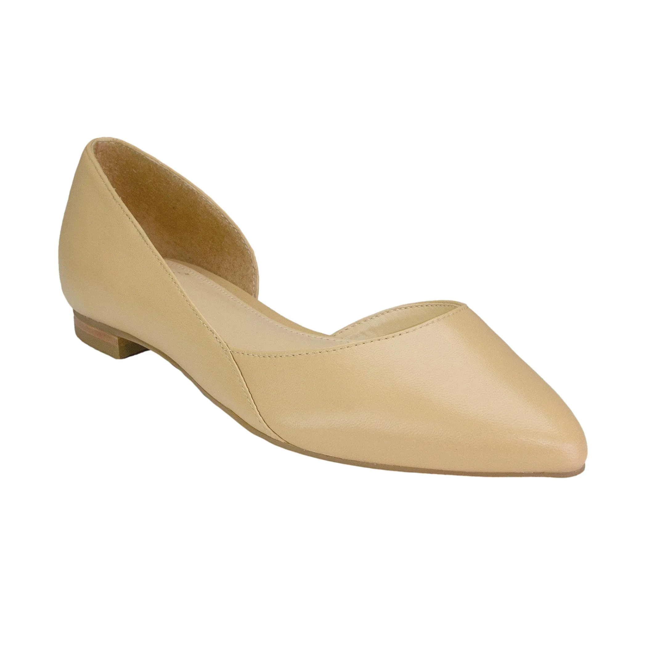 Discount Marc Fisher Sunny D'Orsay Flat Light Sand Leather