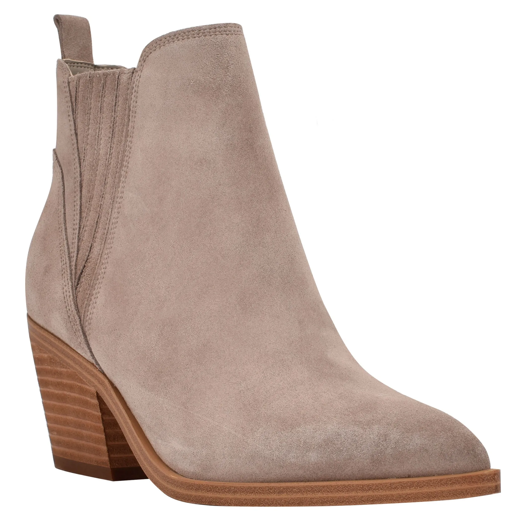 Best Marc Fisher Teona Pointy Toe Chelsea Bootie Taupe Suede
