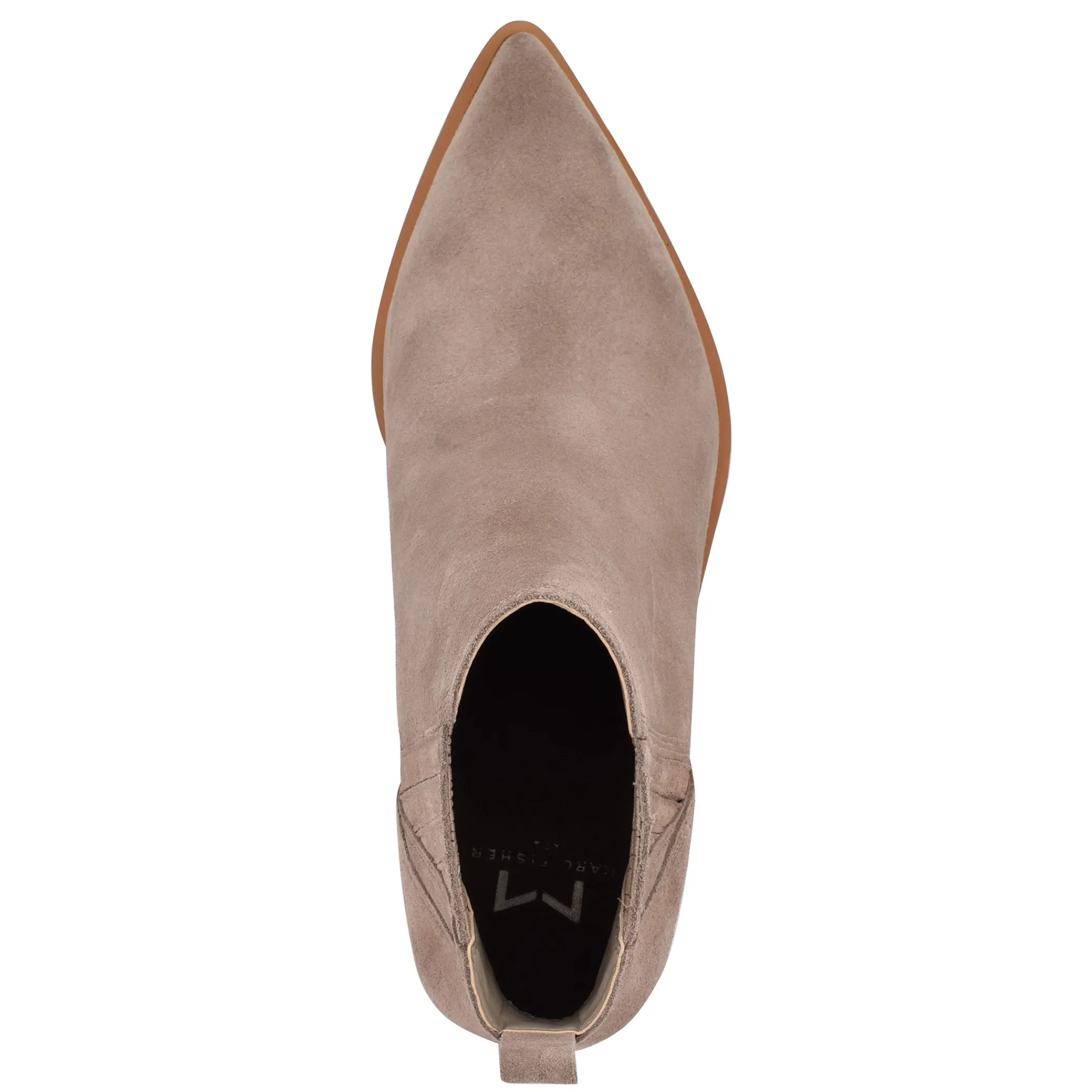 Best Marc Fisher Teona Pointy Toe Chelsea Bootie Taupe Suede