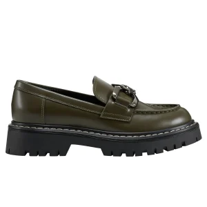 Store Marc Fisher Trisca Lug Sole Chain Loafer Olive