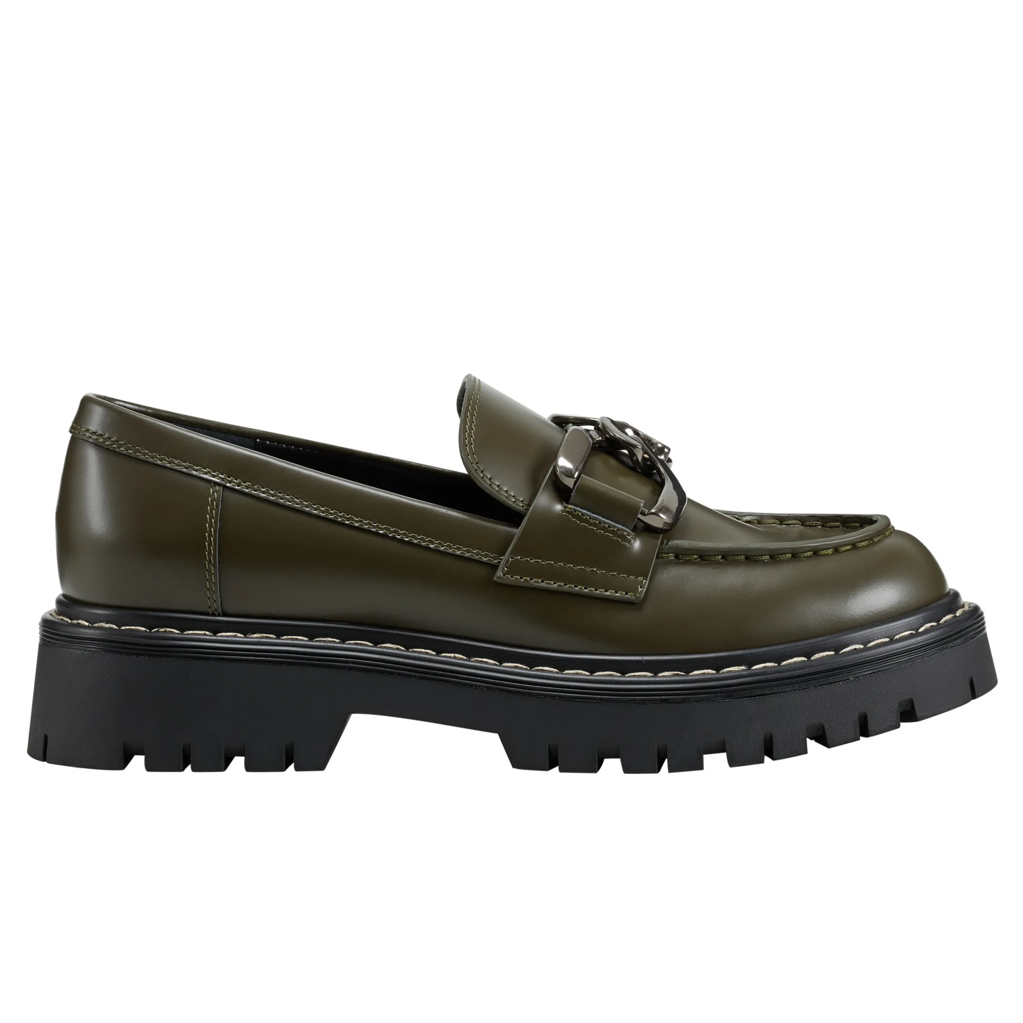 Store Marc Fisher Trisca Lug Sole Chain Loafer Olive