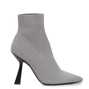 Cheap Marc Fisher Umair Heeled Bootie Light Grey Natural Knit
