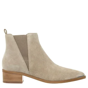 Best Sale Marc Fisher Yale Pointy Toe Chelsea Bootie Taupe Suede
